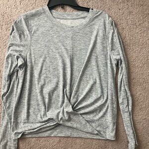 Old Navy Light Gray Women's Long Sleeve Top